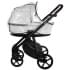 Детская коляска Roan Esso 2025 Кожа 2 в 1 ESSK/215/1 White/Black/руч.Тем.коричневый