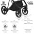 Детская коляска Roan Sol Luxury 3 в 1 с автокреслом Tutis Elo Lux EduSky Black RSL/4041 Porto/Nikiel