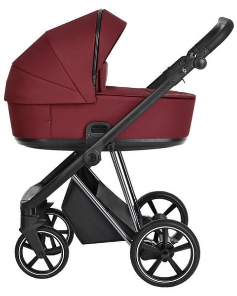 Детская коляска Roan Sol Luxury 3 в 1 с автокреслом Tutis Elo Lux EduSky Black RSL/4041 Porto/Nikiel