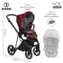 Детская коляска Roan Sol Luxury 3 в 1 с автокреслом Tutis Elo Lux EduSky Black RSL/4041 Porto/Nikiel