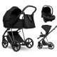 Детская коляска Roan Sol 2.0 Vintage Luxury 3 в 1 с автокреслом Tutis Elo Lux EduSky Black VIN 05/CB Caviar Black/Nickel/руч.Black