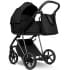 Детская коляска Roan Sol Vintage Luxury 3 в 1 с автокреслом Tutis Elo Lux EduSky Black VIN 05/CB Caviar Black/Nickel/руч.Black