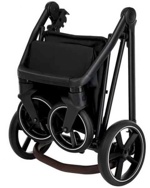 Детская коляска Roan Sol Кожа 3 в 1 с автокреслом Tutis Elo Lux EduSky Black RSL/2021 Caramel/Black/руч.Тем.коричневый