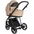 Детская коляска Roan Sol Кожа 3 в 1 с автокреслом Tutis Elo Lux EduSky Black RSL/2021 Caramel/Black/руч.Тем.коричневый