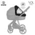 Детская коляска Roan Sol Кожа 3 в 1 с автокреслом Tutis Elo Lux EduSky Black RSL/2021 Caramel/Black/руч.Тем.коричневый