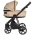 Детская коляска Roan Sol Кожа 3 в 1 с автокреслом Tutis Elo Lux EduSky Black RSL/2021 Caramel/Black/руч.Тем.коричневый