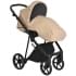 Детская коляска Roan Sol Кожа 3 в 1 с автокреслом Tutis Elo Lux EduSky Black RSL/2021 Caramel/Black/руч.Тем.коричневый