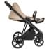 Детская коляска Roan Sol Кожа 3 в 1 с автокреслом Tutis Elo Lux EduSky Black RSL/2021 Caramel/Black/руч.Тем.коричневый