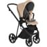 Детская коляска Roan Sol Кожа 3 в 1 с автокреслом Tutis Elo Lux EduSky Black RSL/2021 Caramel/Black/руч.Тем.коричневый