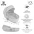 Детская коляска Roan Sol Кожа 3 в 1 с автокреслом Tutis Elo Lux EduSky Black RSL/2021 Caramel/Black/руч.Тем.коричневый