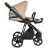Детская коляска Roan Sol Кожа 3 в 1 с автокреслом Tutis Elo Lux EduSky Black RSL/2021 Caramel/Black/руч.Тем.коричневый