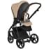 Детская коляска Roan Sol Кожа 3 в 1 с автокреслом Tutis Elo Lux EduSky Black RSL/2021 Caramel/Black/руч.Тем.коричневый
