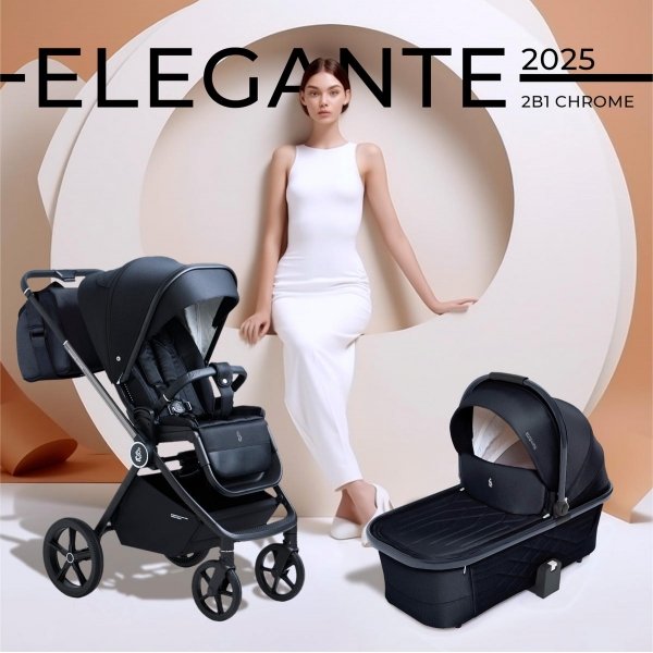 Детская коляска Sweet Baby Elegante 2 в 1 SBL Chrome Black