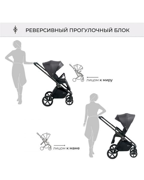 Детская коляска Sweet Baby Elegante 2 в 1 SBL Chrome Black