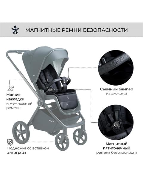 Детская коляска Sweet Baby Elegante 2 в 1 SBL Chrome Black