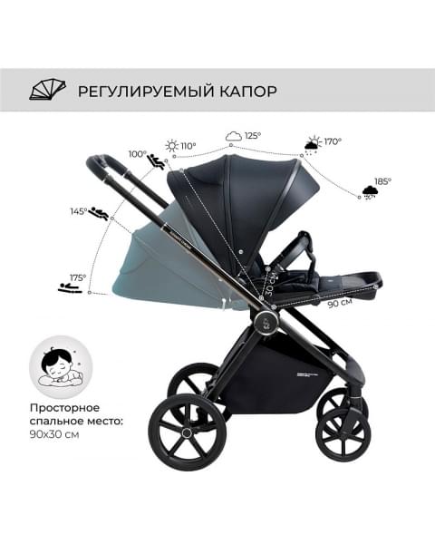 Детская коляска Sweet Baby Elegante 2 в 1 SBL Chrome Black