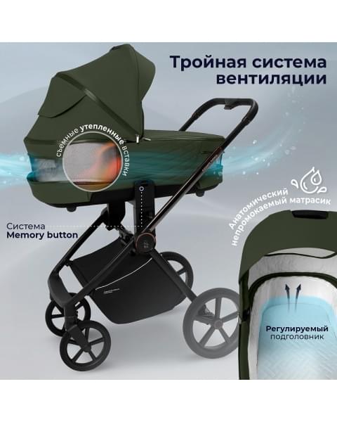 Детская коляска Sweet Baby Elegante Therma SBL 2 в 1 Green