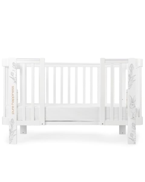 Детская кровать-трансформер Happy Baby Mommy Love + комплект расширения, White (Белый)