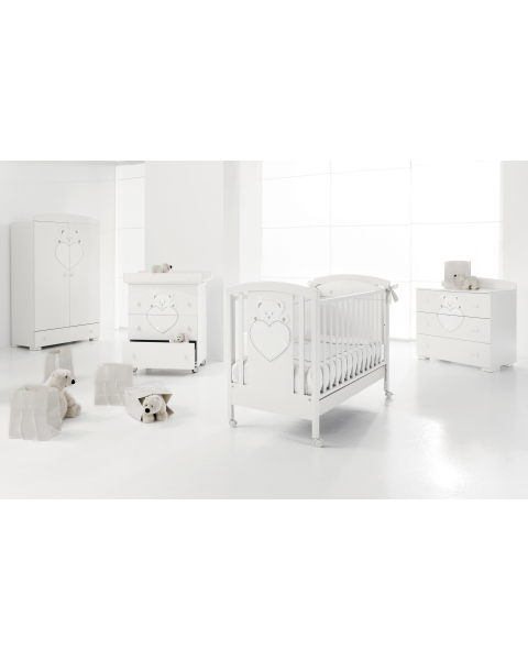 Детская кроватка Erbesi Cucciolo Lulu - White (белый)