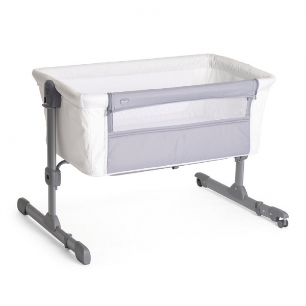 Детская приставная кроватка Chicco Next2me Essential, Cloud Re lux (Светло-серый)