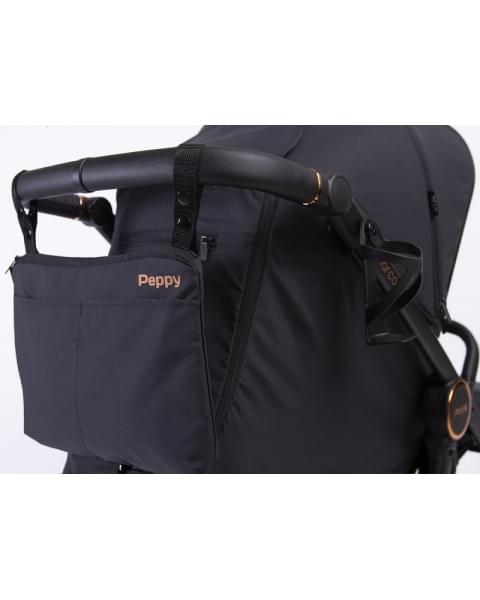 Детская прогулочная коляска Peppy Marco rose black