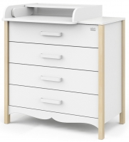 Детский пеленальный комод Атон Felix 804 пвх белый-натуральный
