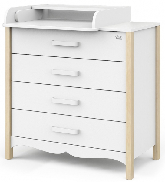 Детский пеленальный комод Атон Felix 804 пвх белый-натуральный