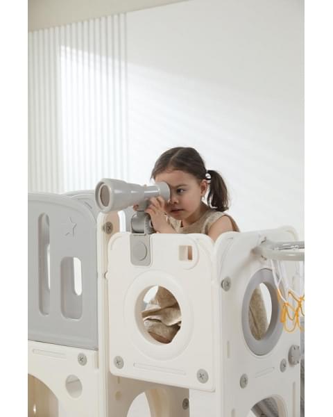 Игровой комплекс с горкой UNIX Kids Star Grey