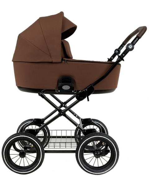 Детская коляска Roan Bass Next Classic 2.0 d12 3 в 1 с автокреслом Tutis Elo Lux EduSky Black BNC/81/2 Mocha Mousse/Black/руч.Cappuccino