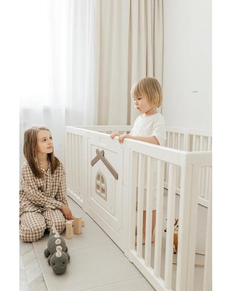 Большой детский игровой манеж UNIX Kids Classic Tree House 150 x 180 Camel