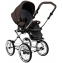 Детская коляска Roan Bass Next Classic 2.0 d14 3 в 1 с автокреслом Tutis Elo Lux EduSky Black BSNC/93/2 Turkish Coffe/Black/руч.Cappuccino