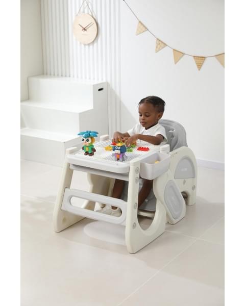 Стул для кормления UNIX Kids Cloud Трансформер (3 in 1) Grey