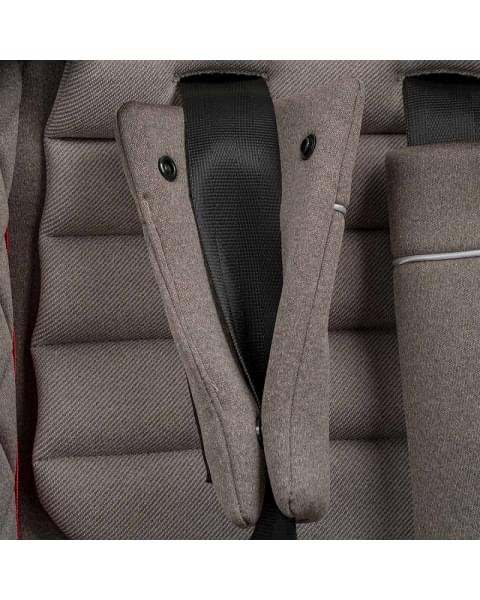 Автокресло Indigo Smart Isofix бежевый-коричневый