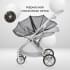Детская прогулочная коляска Farfello Fest Lux Светло-серый/Light grey FL-14 цветная рама