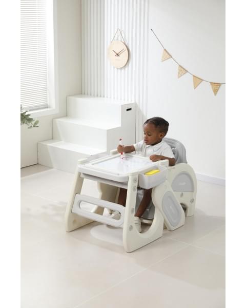 Стул для кормления UNIX Kids Cloud Трансформер (3 in 1) Grey