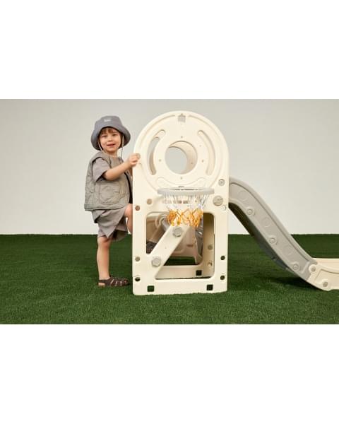 Игровой комплекс с горкой UNIX Kids Bus 171 см Grey