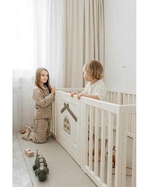 Большой детский игровой манеж UNIX Kids Classic Tree House 150 x 180 Camel