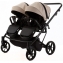 Детская коляска для двойни Adamex Leo Duo Deluxe 2 в 1 DUO-SA7 (СВ.БЕЖЕВАЯ КОЖА)