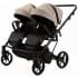 Детская коляска для двойни Adamex Leo Duo Deluxe 2 в 1 DUO-SA7 (СВ.БЕЖЕВАЯ КОЖА)