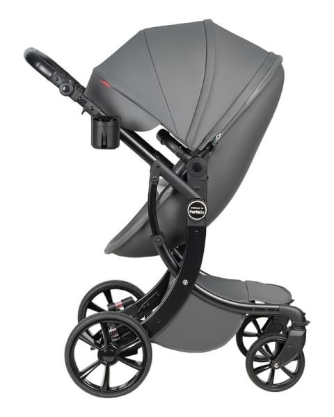 Детская коляска трансформер Farfello Aimile PRO темно-серый A5-6 экокожа