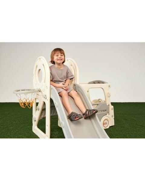 Игровой комплекс с горкой UNIX Kids Bus 171 см Grey