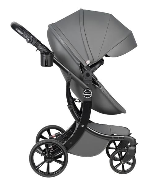 Детская коляска трансформер Farfello Aimile PRO темно-серый A5-6 экокожа