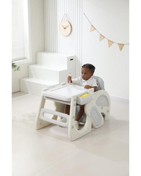 Стул для кормления UNIX Kids Cloud Трансформер (3 in 1) Grey