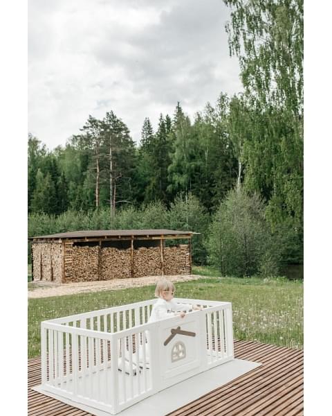 Большой детский игровой манеж UNIX Kids Classic Tree House 150 x 180 Camel