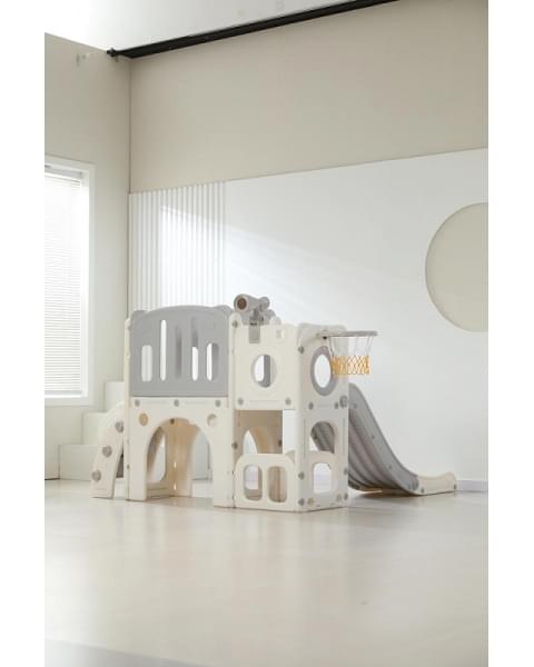 Игровой комплекс с горкой UNIX Kids Star Grey