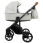 Детская коляска Roan Bass Next Кожа 2.0 3 в 1 с автокреслом Tutis Elo Lux EduSky Black BNL/70/2 Island Stone /Black/ руч.Коричневый
