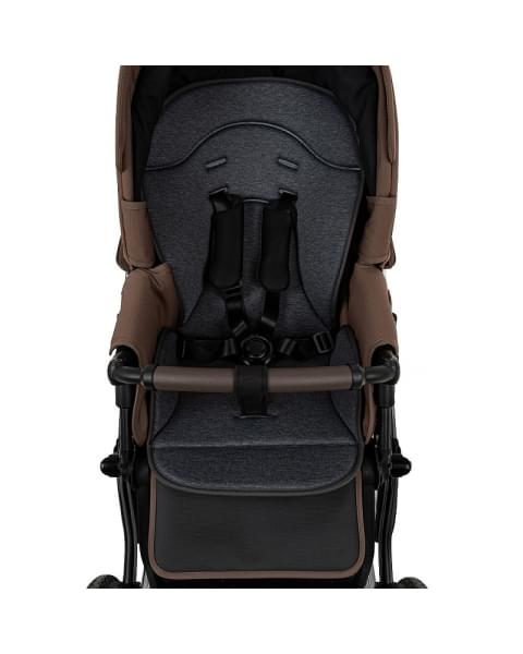 Детская коляска Roan Bass Next Classic 2.0 d12 3 в 1 с автокреслом Tutis Elo Lux EduSky Black BNC/81/2 Mocha Mousse/Black/руч.Cappuccino