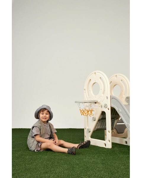 Игровой комплекс с горкой UNIX Kids Bus 171 см Grey