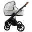 Детская коляска Roan Bass Next Кожа 2.0 3 в 1 с автокреслом Tutis Elo Lux EduSky Black BNL/70/2 Island Stone /Black/ руч.Коричневый