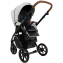 Детская коляска Roan Bass Next Кожа 2.0 3 в 1 с автокреслом Tutis Elo Lux EduSky Black BNL/70/2 Island Stone /Black/ руч.Коричневый